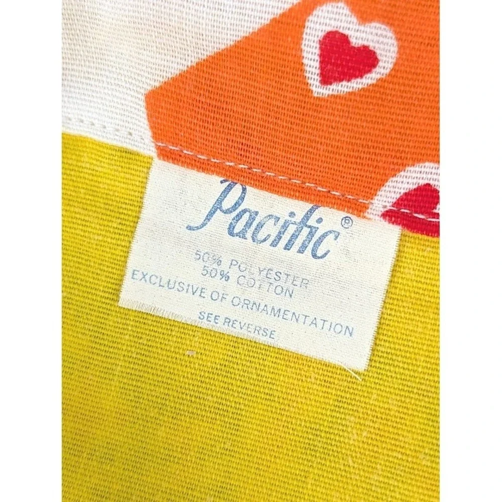Vintage 1970s Raggedy Ann & Andy Pacific Drawstring Laundry Bag Faux Patchwork